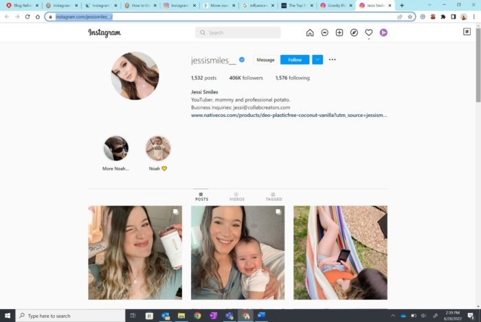Instagram Marketing Guide: 10 Tips That Actually Work - Bài viết kiến thức mới nhất 2024 15 Jessi Smiles Instagram page.