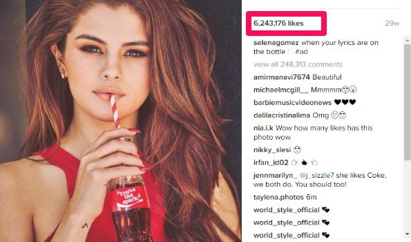 Instagram Marketing Guide: 10 Tips That Actually Work - Bài viết kiến thức mới nhất 2024 16 An Instagram post from Selena Gomez of her drinking Coke.