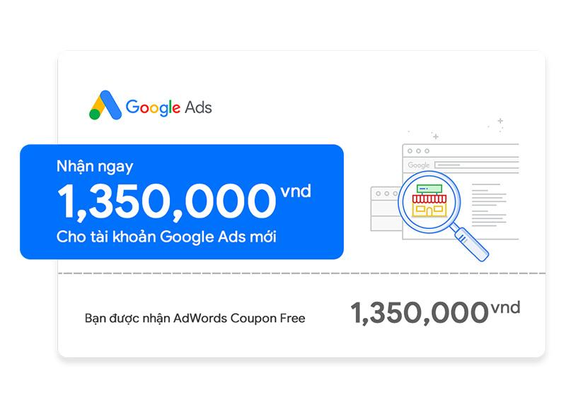 mã khuyến mãi google ads 1350k